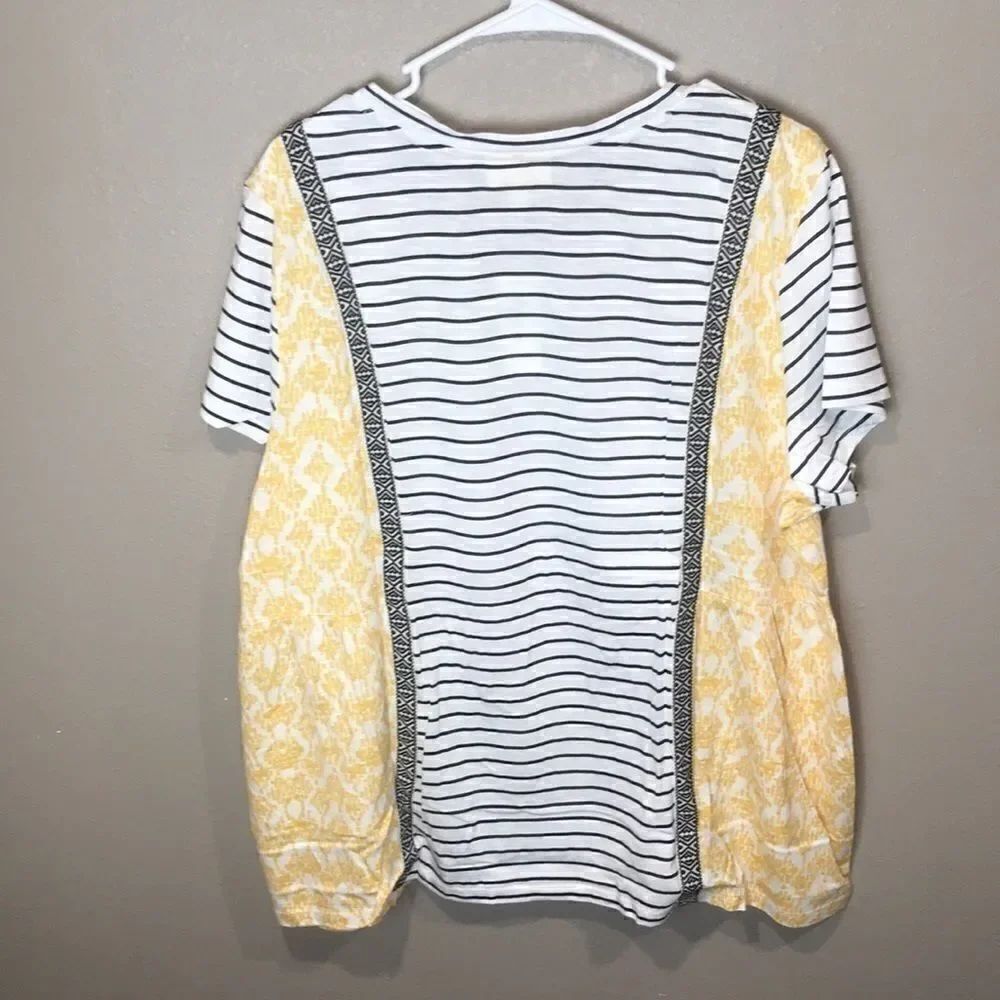 Style & Co Printed Short-Sleeve Top size XXL - Picture 3 of 5